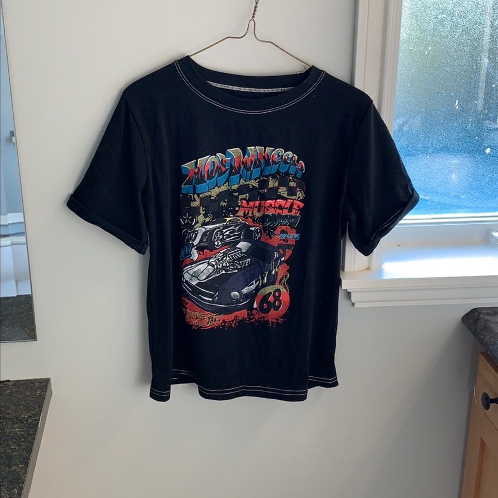 "hot wheels" graphic tee